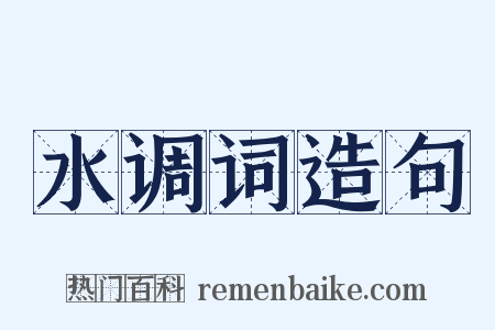 水调词造句是什么意思的图片